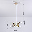 4-lichts hanglamp Florence - transparant glas en goud