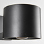 Badkamer wandlamp Ylva zwart met up & downlight