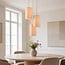 3-lichts hanglamp Orva - beige linnen
