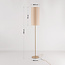 Moderne vloerlamp Oia met linnen kap in beige