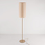 Moderne vloerlamp Oia met linnen kap in beige
