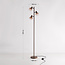 Vloerlamp Duna met bruin ombre-glas, 3-lichts