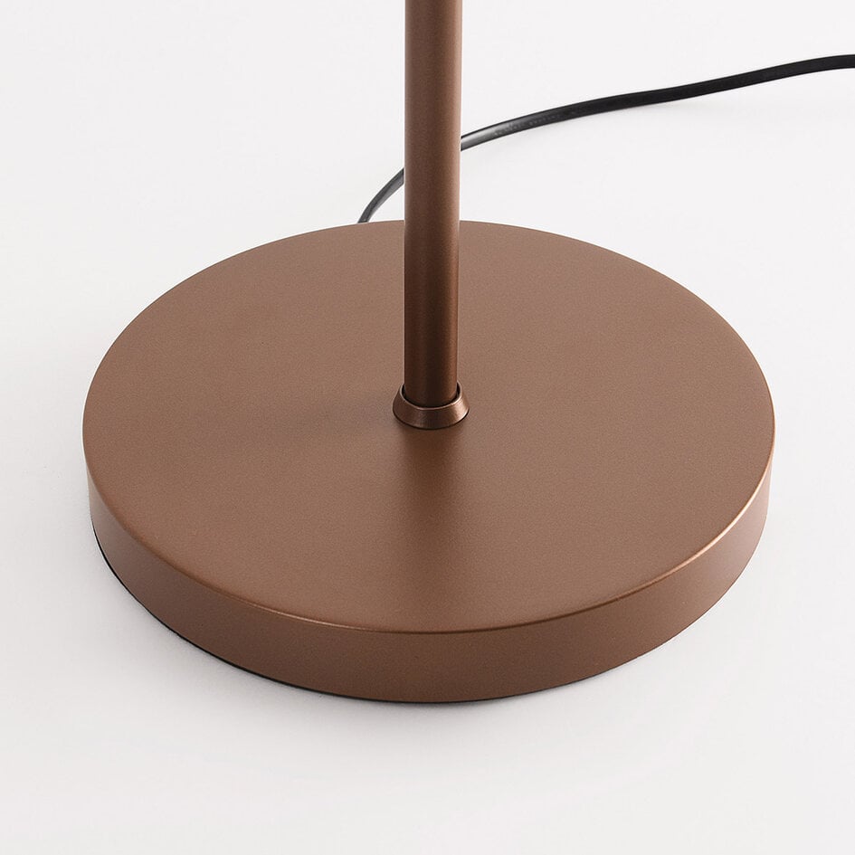 Vloerlamp Duna met bruin ombre-glas, 3-lichts