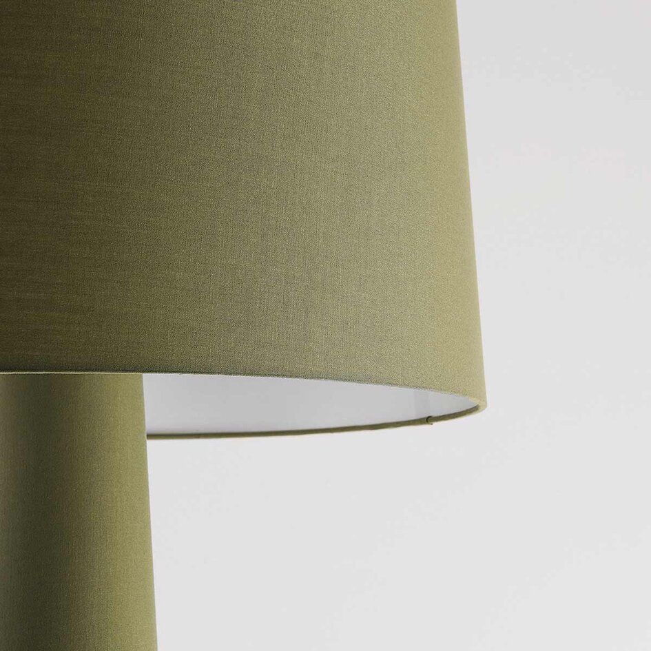 Vloerlamp Rumi in groene stof