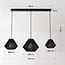 Moderne hanglamp Ives van zwart papiertouw, 3-lichts