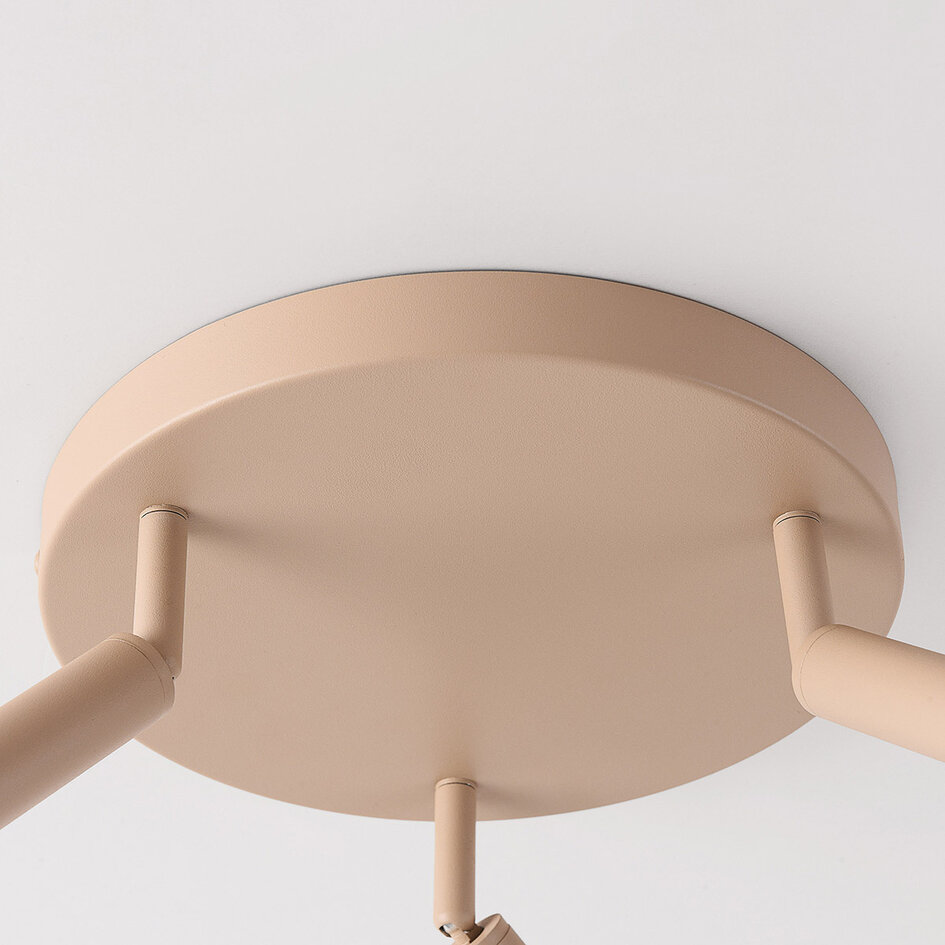 Plafondlamp Dora - beige met drie verstelbare spots