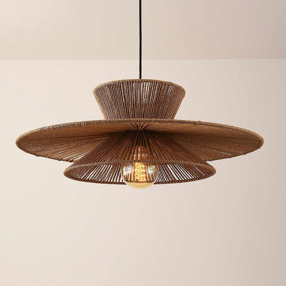 Hanglamp Ikera van naturel papiertouw Ø60 cm