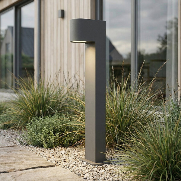 Moderne staande buitenlamp Thanos in antraciet – 50 cm