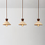 3-lichts Japandi hanglamp Mara - travertin (natuursteen) en hout