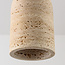 Japandi hanglamp Voro van travertin (natuursteen) en hout