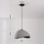 Wabi Sabi hanglamp Cemento grijs steeneffect - 38 x 30 cm