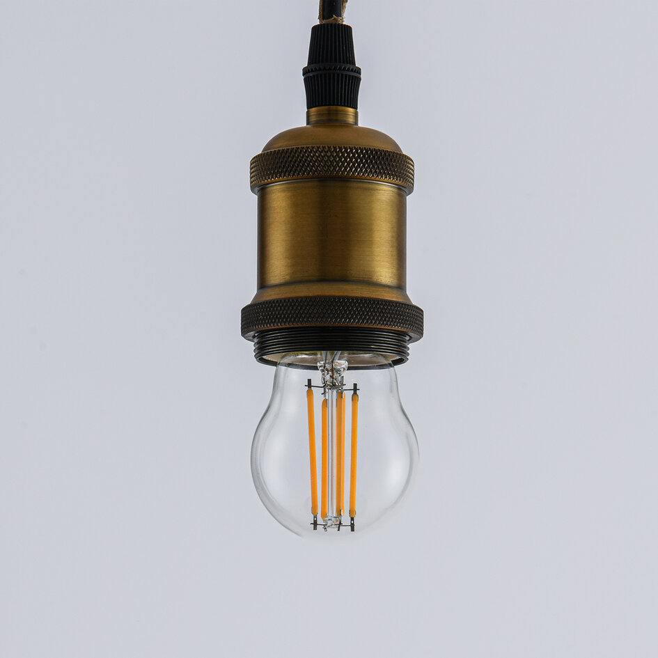 E27 filamentlamp LED 3-staps dimbaar 4,5 watt transparant, 45 mm