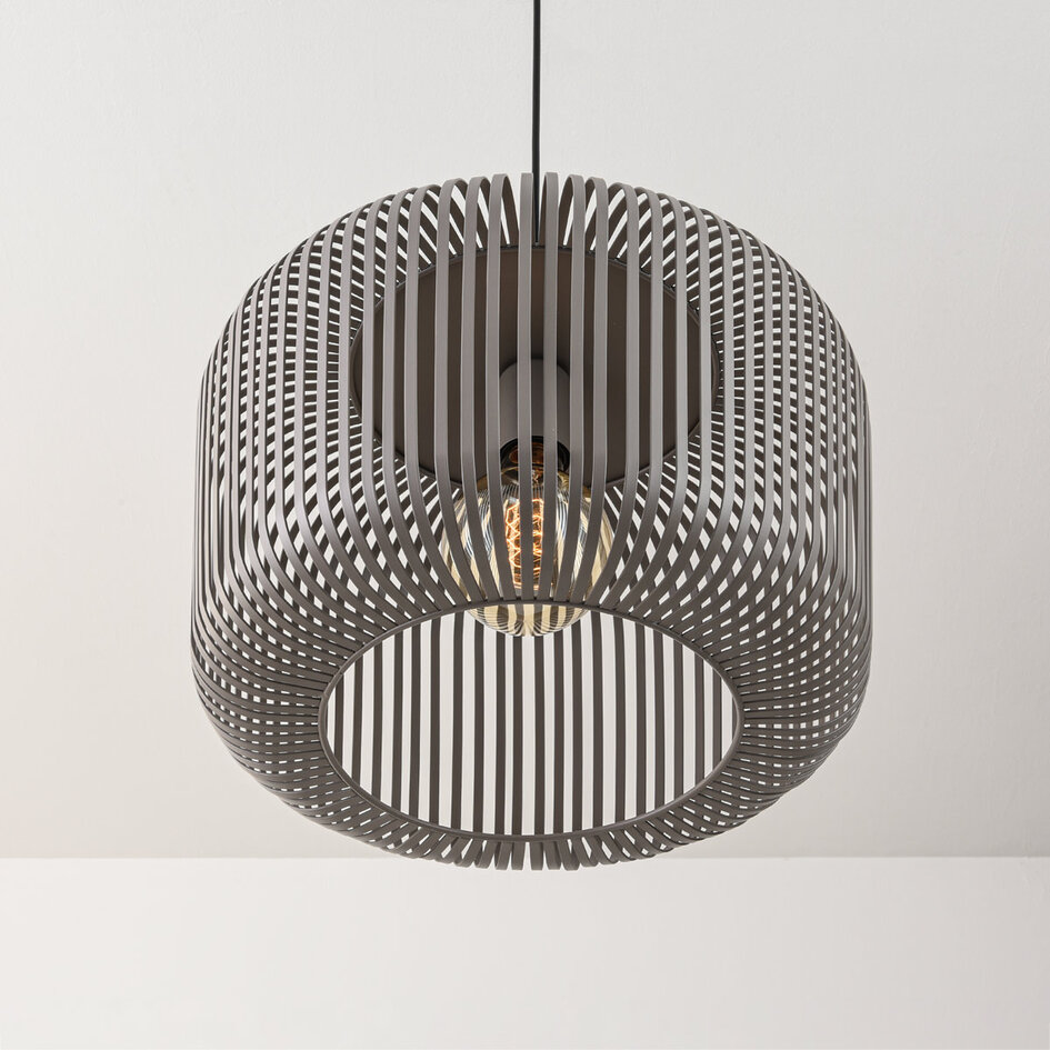 Hanglamp Viro van lichtgrijs metaal – Ø38 cm