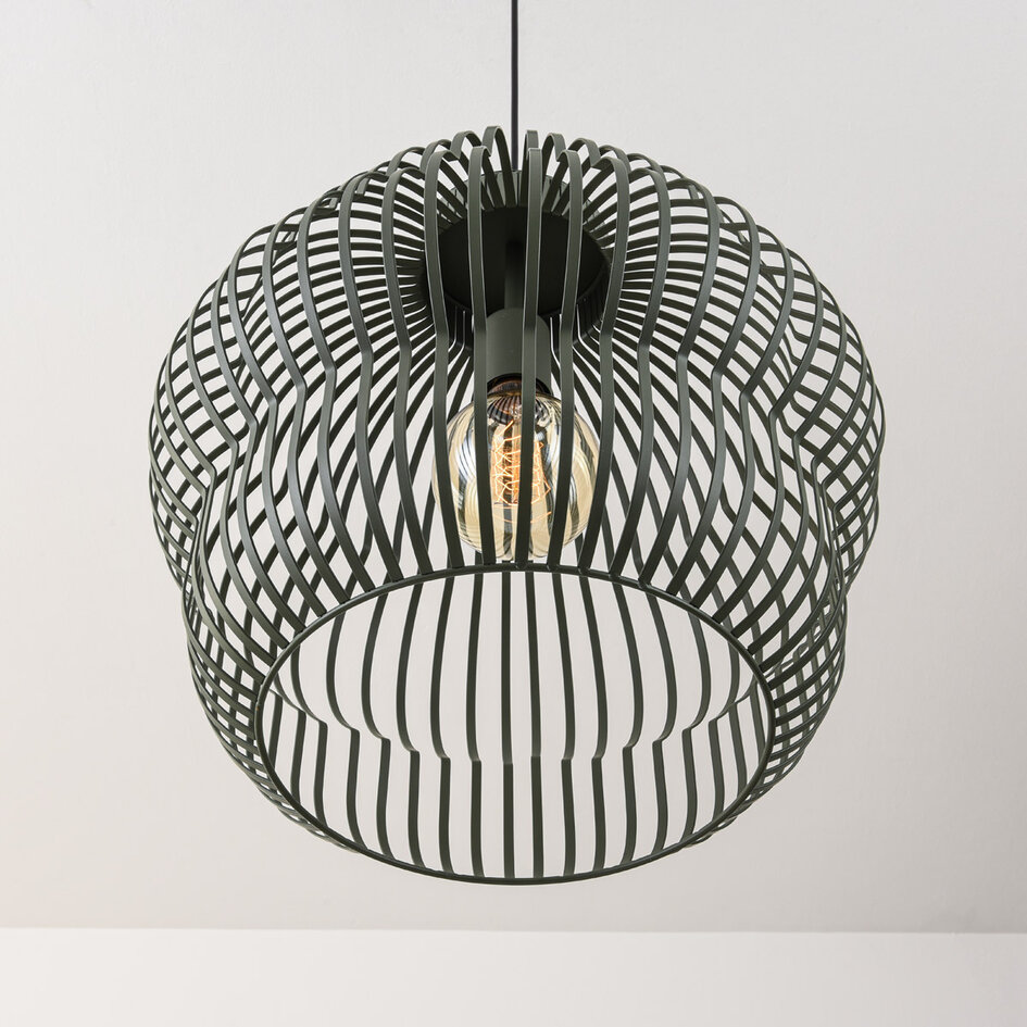 Hanglamp Kavo van groen metaal – Ø40 cm