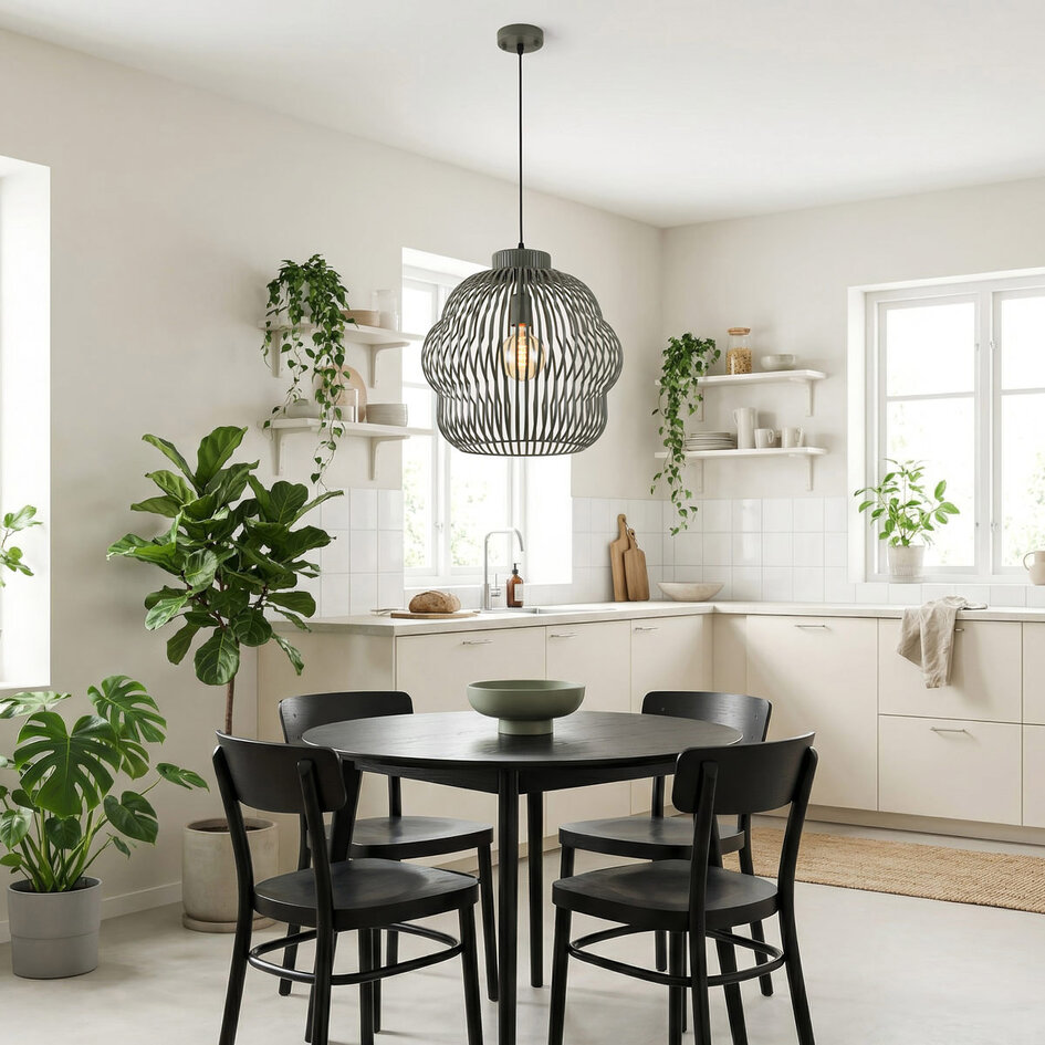 Hanglamp Kavo van groen metaal – Ø40 cm