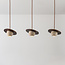 3-lichts hanglamp Tona - travertin (natuursteen) en hout