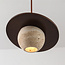 Hanglamp Tona 3-lichts met travertin (natuursteen) en hout