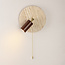 Wandlamp Sira met verstelbare spot van travertin (natuursteen) en hout incl. Philips lichtbron