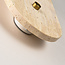 Wandlamp Onda van travertin (natuursteen) en melkwit glas
