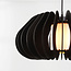Hanglamp Rorka - zwarte lamellen met diffuser