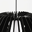 Hanglamp Rorka - zwarte lamellen met diffuser