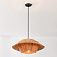 Hanglamp Raffina van gelaagd raffia papier