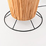 Vloerlamp Plecta van raffia papier met zwart metalen voet - 140 cm