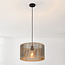 Hanglamp Lora van bamboe in zwart en naturel