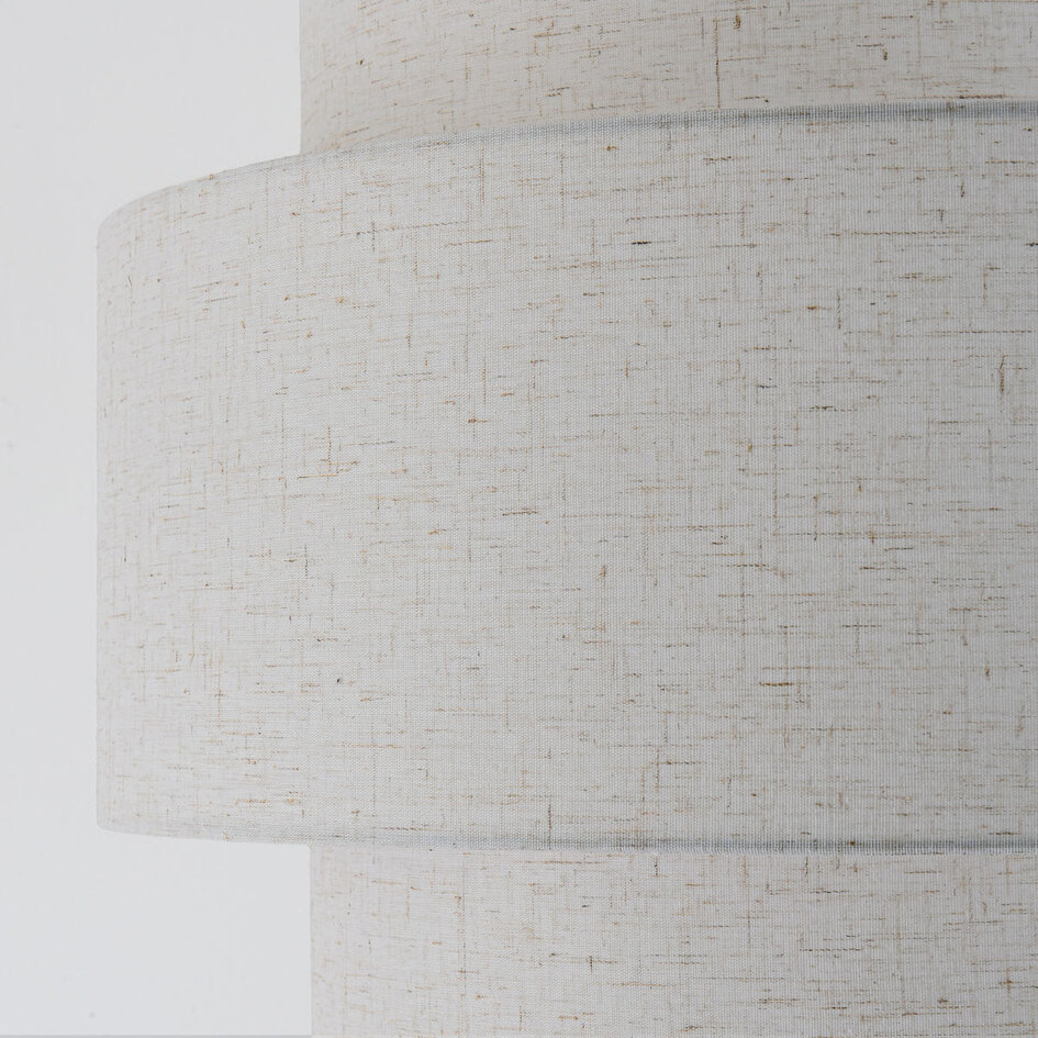 Vloerlamp Zhuo met linnen kap - beige