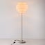 Moderne vloerlamp Zhuo beige met linnen kap
