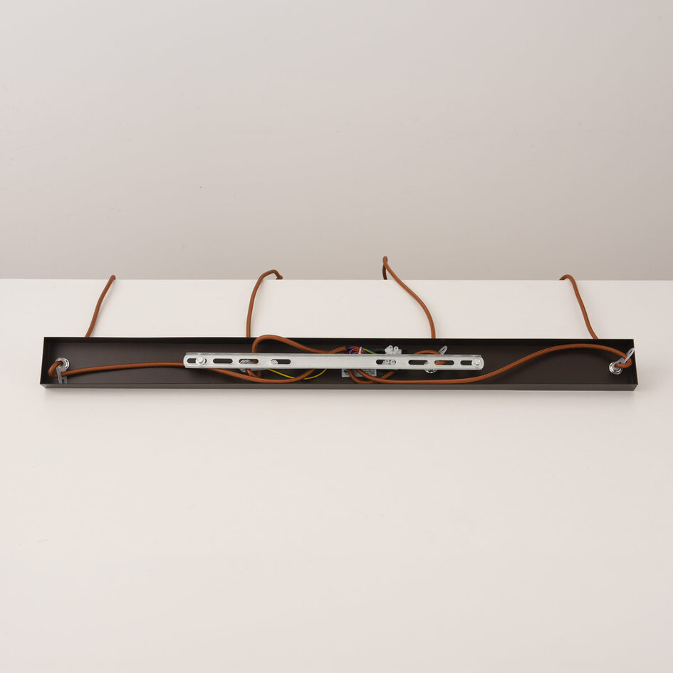 4-lichts hanglamp Oreno van travertin (natuursteen) en hout incl. Philips lichtbron