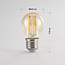 2,5W & 4,5W filament lamp, 2000K, amber glas Ø45 - dimbaar