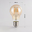 2,5W, 4,5W, 7W & 10W filament lamp, 2000K, amber glas Ø60 mm, dimbaar