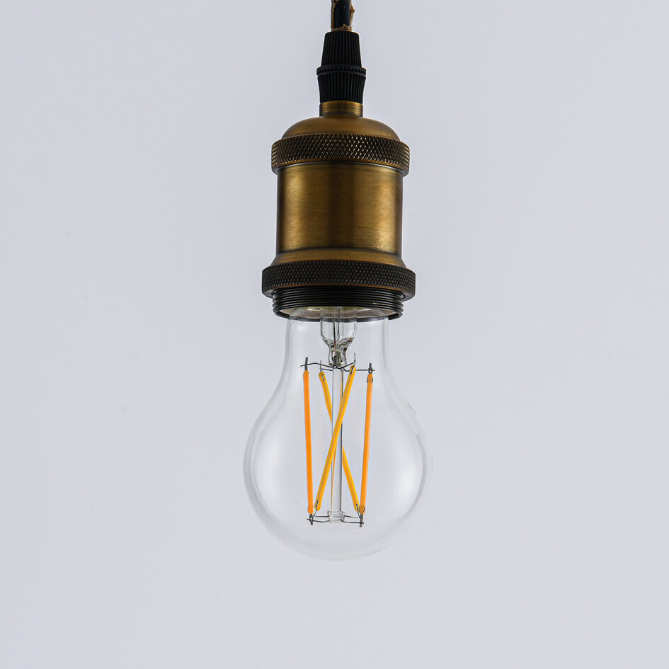 7W & 9W filament lamp, 2200-2700K, helder glas Ø60, dim-to-warm