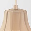 3-lichts Japandi hanglamp Senji - zandtaupe met linnen kappen