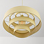 Hanglamp Zavon - gelaagde stoffen kap in crème beige