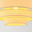 Plafondlamp Mavro crème beige met gelaagde stoffen kap