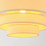 Plafondlamp Mavro - gelaagde stoffen kap in crème beige
