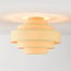 Plafondlamp Mavro crème beige met gelaagde stoffen kap