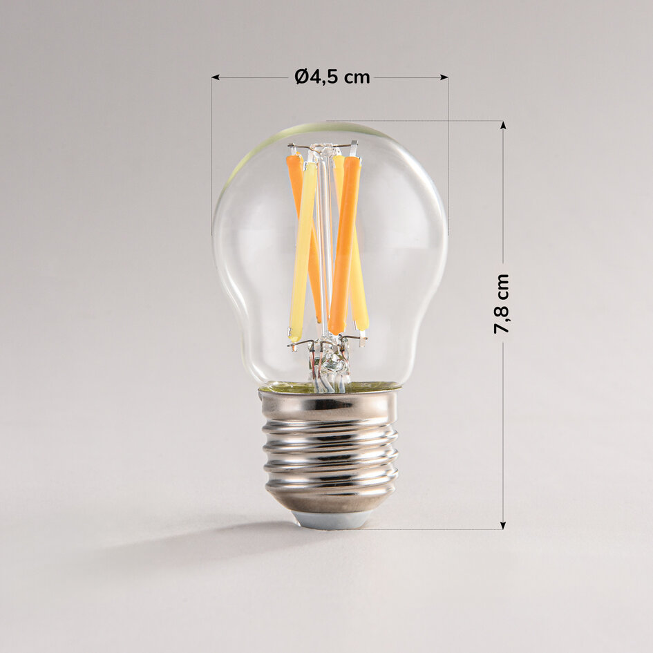 Slimme E27 LED lamp dim-to-warm 4,9 watt, 45 mm (Tuya)