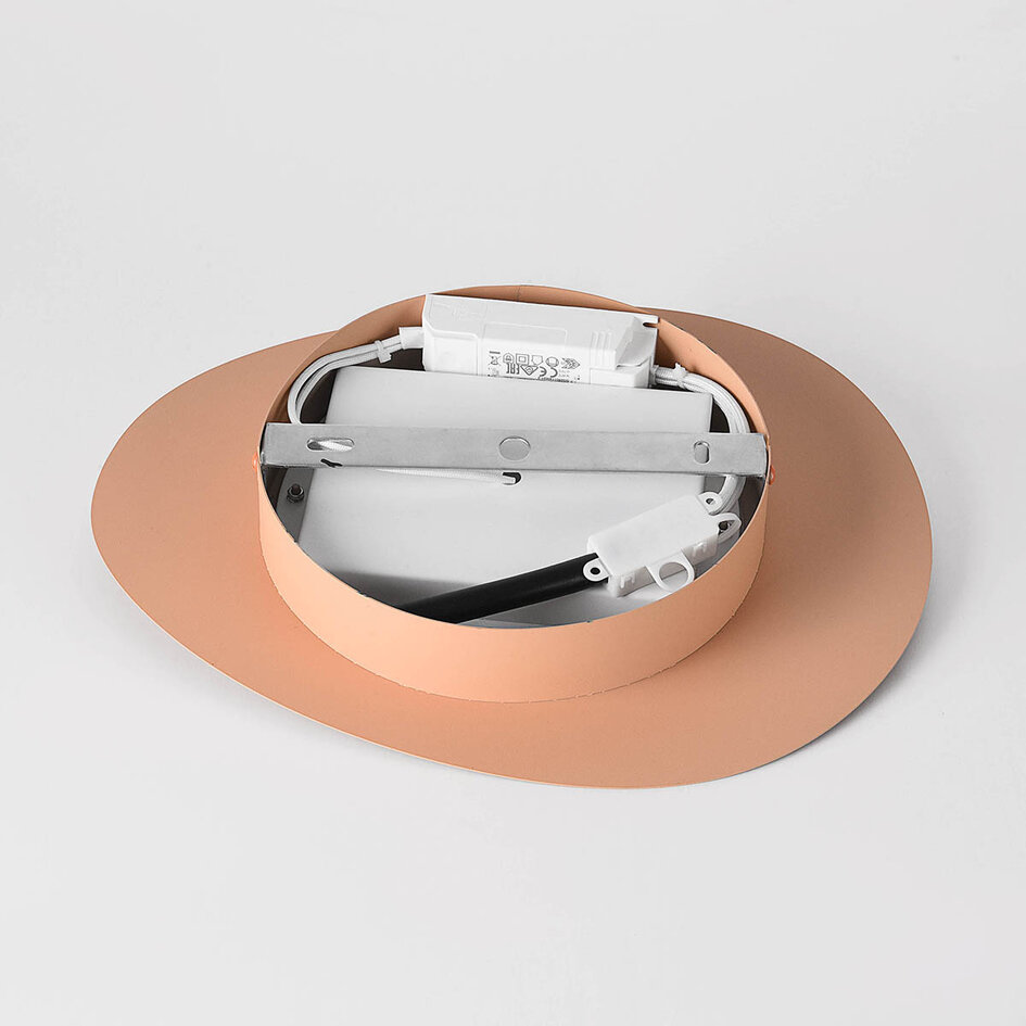 Plafondlamp Felora in warm beige met organische vorm