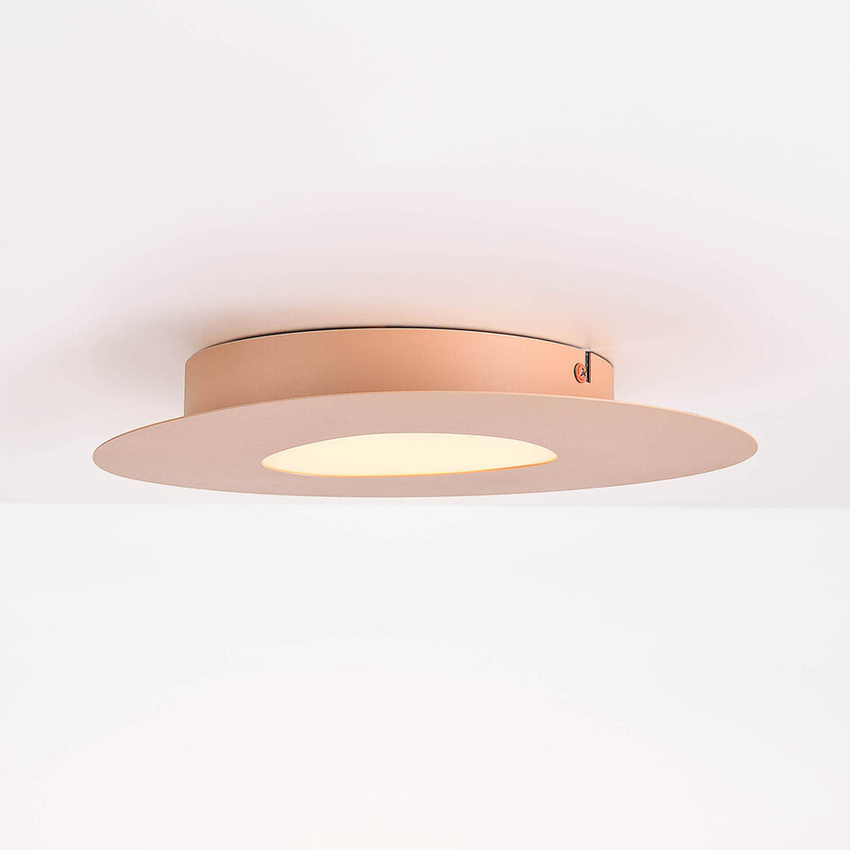 Plafondlamp Felora in warm beige met organische vorm