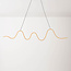 3-staps dimbare design hanglamp Ariana in warm beige met golvende LED-verlichting