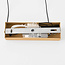 3-staps dimbare design hanglamp Ariana in warm beige met golvende LED-verlichting