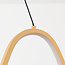 3-staps dimbare design hanglamp Ariana in warm beige met golvende LED-verlichting