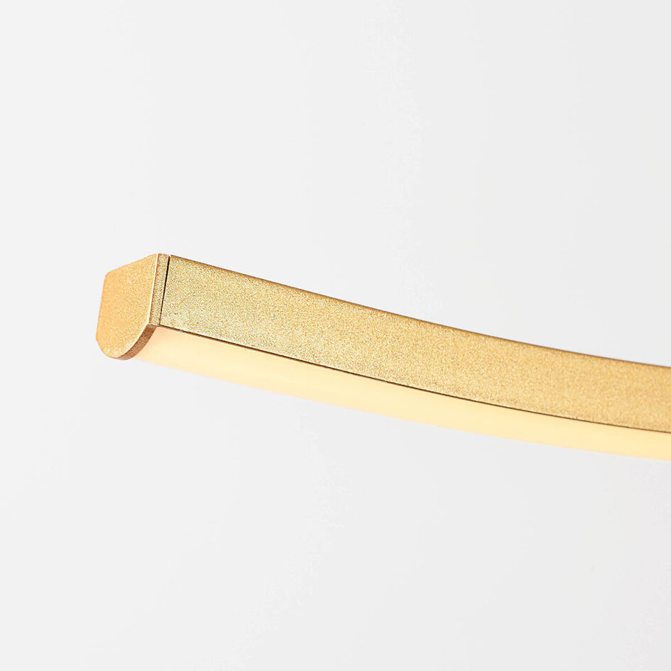Design hanglamp Briana in goud met golvende LED-verlichting, 3-staps dimbaar