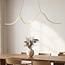 Design hanglamp Briana in goud met golvende LED-verlichting, 3-staps dimbaar