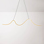 Design hanglamp Briana in goud met golvende LED-verlichting, 3-staps dimbaar