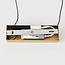 Design hanglamp Briana in goud met golvende LED-verlichting, 3-staps dimbaar