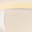 Plafondlamp Korena met vloeiende vorm en zijde-look kap - wit